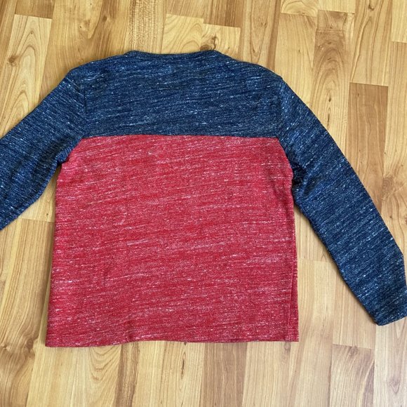 Color-blocked sweater knit long sleeve pocket tee Old Navy Boys Medium - Picture 3 of 5